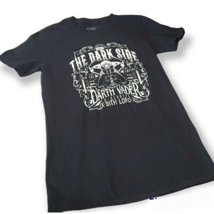 STAR Wars Black size SMALL(S) The Dark Side Darth Vader Graphic Shirt Men's tees
